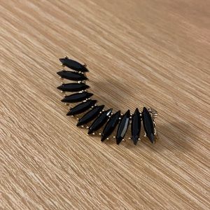 Black rhinestone ear climber